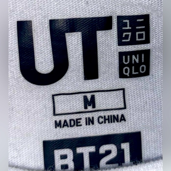 BT21 x Uniqlo BTS Line Friends Character Graphic Short Sleeve Shirt Unisex Sz M - Picture 3 of 3